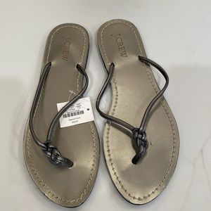 NWT J. Crew Pewter Women’s FlipFlop